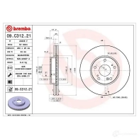 Тормозной диск BREMBO 1438329511 ZS TLS 09c31221 - Изображение 2