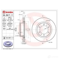 Тормозной диск BREMBO 8C3P Z9 09.D617.11 1438329513