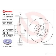 Тормозной диск BREMBO 8020584036006 791459 V7QANY K 09a82920 - Изображение 2