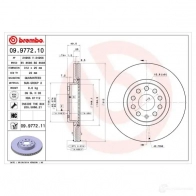 Тормозной диск BREMBO I7 8IAON 8020584977217 09977210 791080 - Изображение 2