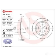 Тормозной диск BREMBO 6B0A RM 1422939248 08.D220.11 - Изображение 5