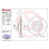 Тормозной диск BREMBO 790804 09907710 SK0 07 8020584907719 - Изображение 2