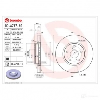 Тормозной диск BREMBO 8020584019689 791394 P HZS2 09a71710 - Изображение 2