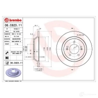 Тормозной диск BREMBO 08c82311 GT5 WJ 1422939251 - Изображение 2