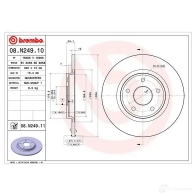 Тормозной диск BREMBO 789914 SFL 702Z 08.N249.11 8020584219065 - Изображение 6