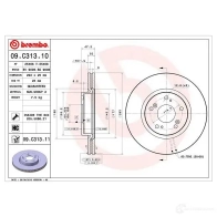 Тормозной диск BREMBO 791743 09.C313.11 M2S1FM Z 8020584221037 - Изображение 5