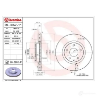 Тормозной диск BREMBO 1438329526 W O5DFFL 09.C652.11 - Изображение 7