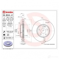 Тормозной диск BREMBO 791550 8020584038178 6UPF G 09.B344.41 - Изображение 4