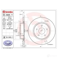 Тормозной диск BREMBO 4V X5Y 1438329535 09.C929.11 - Изображение 5
