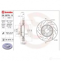 Тормозной диск BREMBO 86SB M 790809 8020584215401 09.9078.1X - Изображение 3