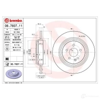 Тормозной диск BREMBO 789436 6SYX 3 8020584012000 08.7607.11 - Изображение 4