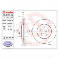 Тормозной диск BREMBO UEG 6E 791170 09a10910 8020584016558 - Изображение 2