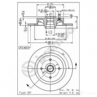 Тормозной диск BREMBO SNC BCA 08505110 8020584505113 789187 - Изображение 1