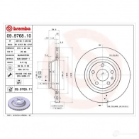 Тормозной диск BREMBO B 38EF Audi TT (8J3) 2 Купе 2.5 Rs Quattro 360 л.с. 2011 – 2014 09976810 8020584976814