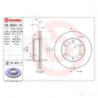 Тормозной диск BREMBO 09a63410 791373 1E CYO 8020584027721 - Изображение 2