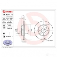 Тормозной диск BREMBO 790981 09954110 8020584954119 8 AX8J3Q - Изображение 2