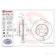 Тормозной диск BREMBO 791414 09.A736.11 8020584020166 X8 IK2 - Изображение 5