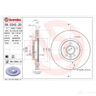Тормозной диск BREMBO 791777 W9 9Q8W 09.C542.21 8020584221082 - Изображение 6