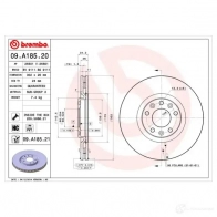 Тормозной диск BREMBO 8020584213599 09a18520 791195 R0 H29 - Изображение 2