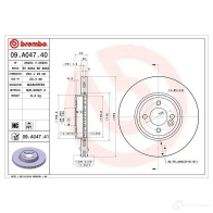 Тормозной диск BREMBO FM UIOA 791159 8020584030493 09a04740 - Изображение 2