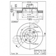 Тормозной диск BREMBO D38T B8 8020584492512 09492510 789996 - Изображение 2