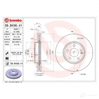 Тормозной диск BREMBO 09.B436.41 DW1AOF 3 8020584037553 791573 - Изображение 7
