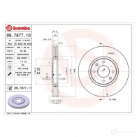 Тормозной диск BREMBO 790575 8020584026724 I6W D8 09.7877.11 - Изображение 2