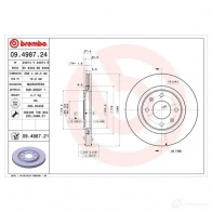 Тормозной диск BREMBO 790020 FW 93L 09498724 8020584012512 - Изображение 5