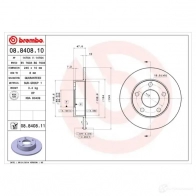 Тормозной диск BREMBO 08840810 789492 P7XA JZ 8020584840818 - Изображение 2