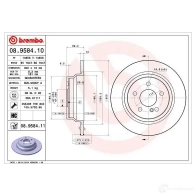 Тормозной диск BREMBO Mercedes E-Class (W212) 4 Седан 2.1 E 200 CDI / BlueTEC (2105. 2106) 136 л.с. 2009 – 2024 08958410 2D98J G 8020584958414