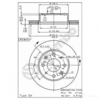 Тормозной диск BREMBO 09310410 789940 8020584310410 H Q48I