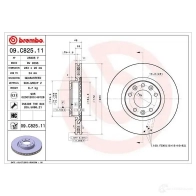 Тормозной диск BREMBO 09c82511 I 9L5WBX 1438329547 - Изображение 2
