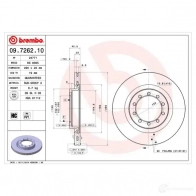 Тормозной диск BREMBO 3A YYC 8020584726211 09726210 790458 - Изображение 1