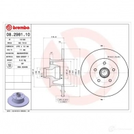 Тормозной диск BREMBO 1Z2C N0V 8020584298114 08.2981.10 789047 - Изображение 2