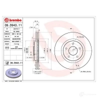 Тормозной диск BREMBO 09d94311 1438329548 A31 L7C