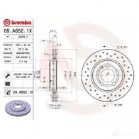 Тормозной диск BREMBO 09a6521x 8020584217719 791381 D SM64 - Изображение 3