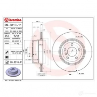 Тормозной диск BREMBO 791543 8020584037102 09.B313.11 55V9 D - Изображение 4