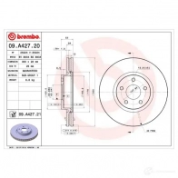 Тормозной диск BREMBO 09.A427.21 8020584027882 H0 3NC 791288 - Изображение 5