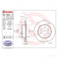 Тормозной диск BREMBO HQ DRMU 790508 8020584031674 09765011 - Изображение 1