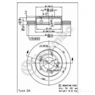 Тормозной диск BREMBO 8020584544921 QB3 1CEE 790129 09544920 - Изображение 1