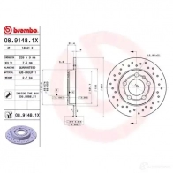 Тормозной диск BREMBO H NC5D 789537 0891481x 8020584215289 - Изображение 2