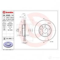 Тормозной диск BREMBO E3KQ9X L 8020584958513 791006 09958514 - Изображение 2