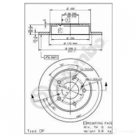 Тормозной диск BREMBO QQYO JRQ 789256 8020584544327 08544320