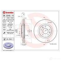 Тормозной диск BREMBO 791783 09.C545.11 8020584222430 BB8AD OW - Изображение 4