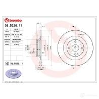 Тормозной диск BREMBO S I80GJ 08.D226.11 1438329584