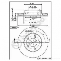 Тормозной диск BREMBO 789983 1Q 1OXH2 09486610 8020584486610