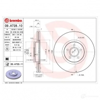 Тормозной диск BREMBO 791407 FOSU 8F 09a72810 8020584020562 - Изображение 2