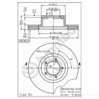 Тормозной диск BREMBO 09337310 789950 8020584337318 0D35 CH