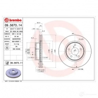 Тормозной диск BREMBO 8QC YG7 8020584013977 09567314 790196 - Изображение 2
