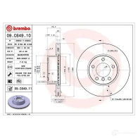 Тормозной диск BREMBO 1198075002 GOTX2 R 8020584223840 09.C649.11 - Изображение 5